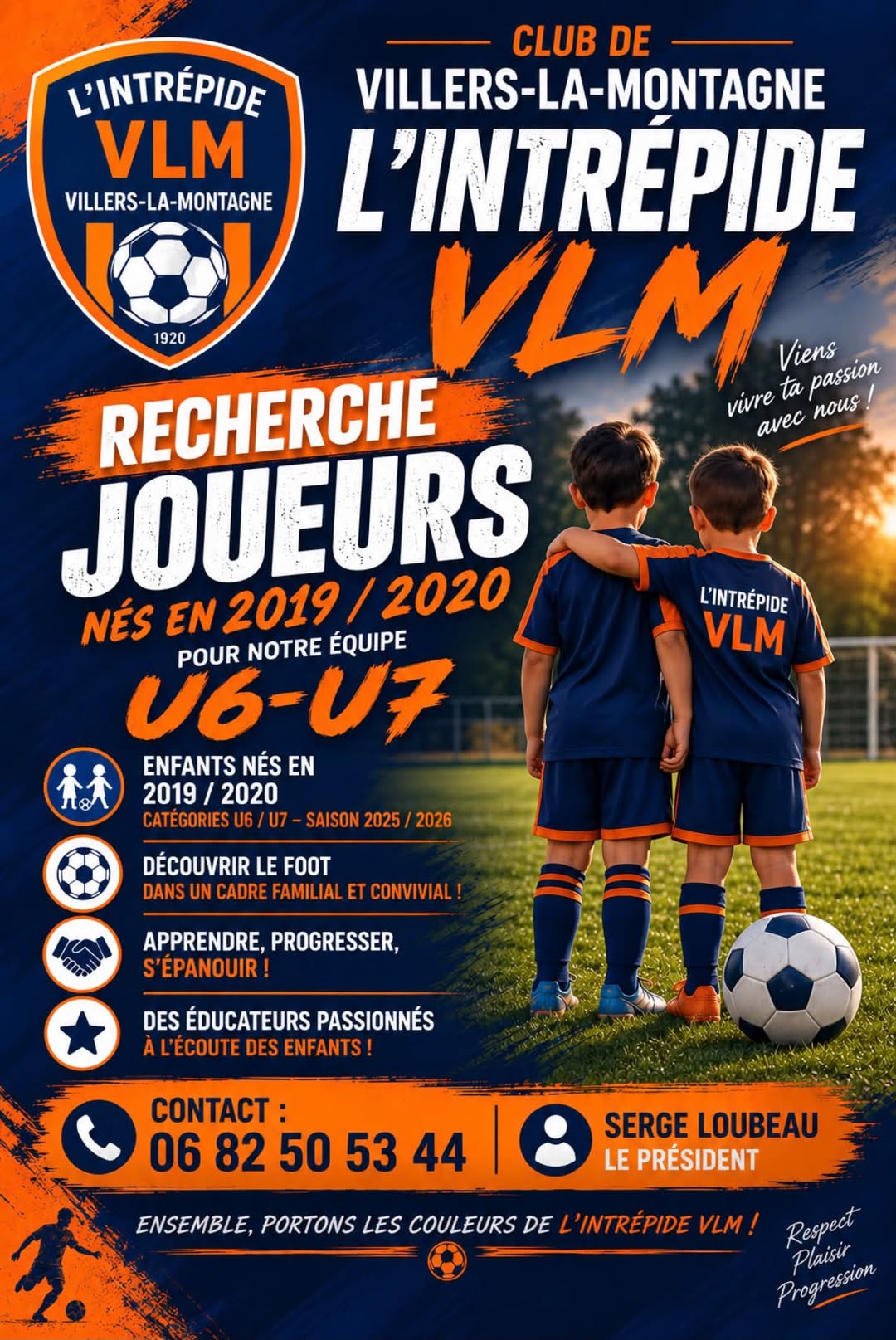 Actualité de Villers-la-Montagne : RECHERCHE JOUEURS NÉS EN 2019 / 2020 POUR NOTRE ÉQUIPE L'INTRÉPIDE VLM U6-U7